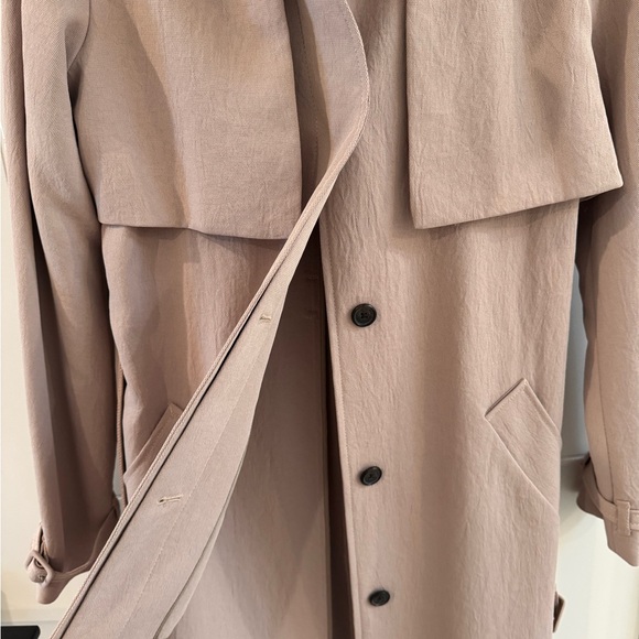 Wilfred Aritzia Louvinel crepe trench coat XS blush - Picture 4 of 12